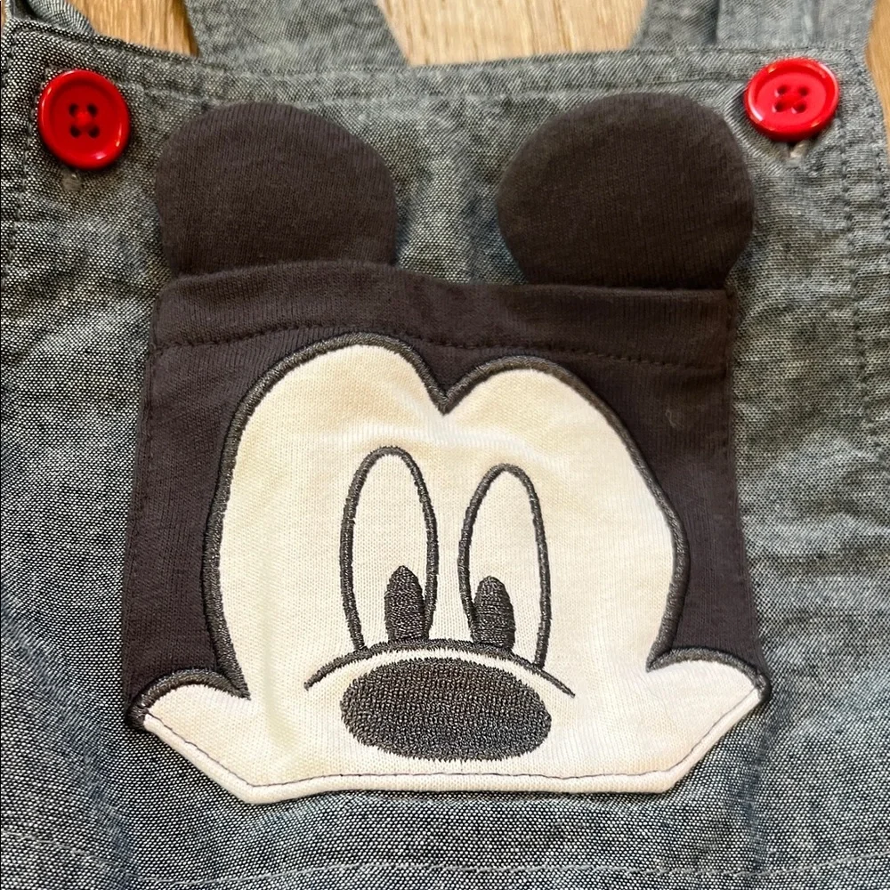 Disney Gray Kids Overalls with Mickey Mouse 18 month